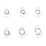 Mixed 304 Stainless Steel Jump Rings, Stainless Steel Color, 20~21 Gauge, 4~6x0.7~0.8mm, Inner Diameter: 2.6~4.4mm, about 10g/2compartment