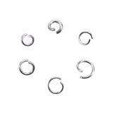 Mixed 304 Stainless Steel Jump Rings, Stainless Steel Color, 20~21 Gauge, 4~6x0.7~0.8mm, Inner Diameter: 2.6~4.4mm, about 10g/2compartment