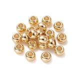 304 Stainless Steel Beads, Round, Golden, 3x2mm, Hole: 1.2mm, 20pc/Set