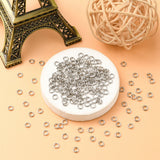 304 Stainless Steel Jump Rings, Open Jump Rings, Round Ring, Stainless Steel Color, 4x0.8mm, 20 Gauge, Inner Diameter: 2.4mm, 200pc/Set