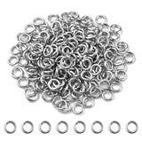 304 Stainless Steel Jump Rings, Open Jump Rings, Round Ring, Stainless Steel Color, 4x0.8mm, 20 Gauge, Inner Diameter: 2.4mm, 200pc/Set