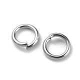 304 Stainless Steel Jump Rings, Open Jump Rings, Round Ring, Stainless Steel Color, 5x0.8mm, 20 Gauge, Inner Diameter: 3.4mm, 200pc/Set