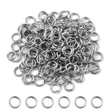 304 Stainless Steel Jump Rings, Open Jump Rings, Round Ring, Stainless Steel Color, 5x0.8mm, 20 Gauge, Inner Diameter: 3.4mm, 200pc/Set