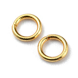 304 Stainless Steel Jump Rings, Open Jump Rings, Round Ring, Metal Connectors for DIY Jewelry Crafting and Keychain Accessories, Real 18K Gold Plated, 21 Gauge, 4x0.7mm, Inner Diameter: 2.6mm, 100pc/Set