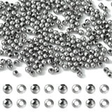 304 Stainless Steel Round Seamed Beads, Spacer Beads, for Jewelry Craft Making, Stainless Steel Color, 2x2mm, Hole: 0.8mm, 300pc/Set