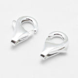 925 Sterling Silver Lobster Claw Clasps, Silver, 8x5x2mm, Hole: 1mm, 10pc/Set