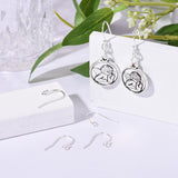 925 Sterling Silver Earring Hooks, with 925 Stamp, Silver, 24x12x2mm, 20 Gauge, Pin: 0.8mm, 10Pair/Set