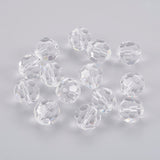 Imitation Austrian Crystal Beads, Grade AAA, K9 Glass, Faceted(32 Facets), Round, Clear, 10mm, Hole: 0.9~1mm, 50pc/Set