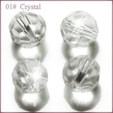 Imitation Austrian Crystal Beads, Grade AAA, K9 Glass, Faceted(32 Facets), Round, Clear, 10mm, Hole: 0.9~1mm, 50pc/Set