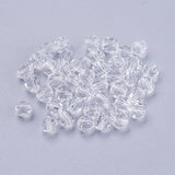 Imitation Austrian Crystal Beads, Grade AAA, K9 Glass, Faceted(32 Facets), Round, Clear, 4mm, Hole: 0.7~0.9mm, 100pc/Set