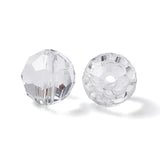 Imitation Austrian Crystal Beads, Grade AAA, K9 Glass, Faceted(32 Facets), Round, Clear, 8mm, Hole: 0.9~1.4mm, 50pc/Set