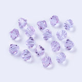 Imitation Austrian Crystal Beads, Grade AAA, K9 Glass, Faceted, Bicone, Medium Purple, 6x6mm, Hole: 0.7~0.9mm, 50pc/Set