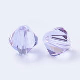 Imitation Austrian Crystal Beads, Grade AAA, K9 Glass, Faceted, Bicone, Medium Purple, 6x6mm, Hole: 0.7~0.9mm, 50pc/Set