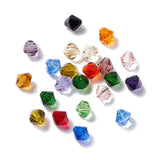 Imitation Austrian Crystal Beads, Grade AAA, K9 Glass, Faceted, Bicone, Mixed Color, 8x8mm, Hole: 0.9~1mm, 50pc/Set