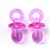 Transparent Acrylic Pendants, Dummy Pacifier, Mixed Color, 31x15mm, Hole: 5x6mm, about 260pcs/500g