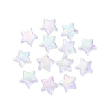 Eco-Friendly Transparent Acrylic Beads, Star, AB Color, Clear AB, 10x4mm, Hole: 1.5mm, about 100pcs/bag