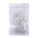 Eco-Friendly Transparent Acrylic Beads, Star, AB Color, Clear AB, 10x4mm, Hole: 1.5mm, about 100pcs/bag