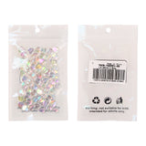 Eco-Friendly Transparent Acrylic Beads, Dyed, AB Color, Heart, Clear AB, 8x8x3mm, Hole: 1.5mm, 100pcs/bag