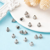 Tibetan Style Alloy Bead Cones, Pagoda, Antique Silver, 7.5x7.5mm, Hole: 1.5mm, 20pc/Set