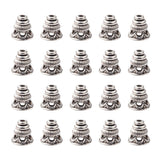 Tibetan Style Alloy Bead Cones, Pagoda, Antique Silver, 7.5x7.5mm, Hole: 1.5mm, 20pc/Set