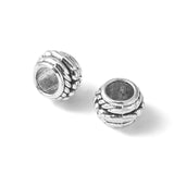 Tibetan Style Alloy Spacer Beads, Rondelle, Antique Silver, 6x8mm, 10pc/Set