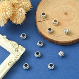 Tibetan Style Alloy Spacer Beads, Rondelle, Antique Silver, 6x8mm, 10pc/Set