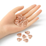 20Pcs Halloween Pumpkin Jack-O'-Lantern Alloy Pendants, Lead Free & Cadmium Free, Rose Gold, 18x16x3mm, Hole: 1.8mm