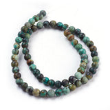 Natural African Turquoise(Jasper) Beads Strands, Round, 6mm, Hole: 1mm, about 57~60pcs/strand, 15 inch, 5Strand/Set