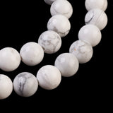 Natural Howlite Beads Strands, Round, 8mm, Hole: 1mm, 5Strand/Set