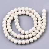 Synthetic Magnesite Beads Strands, Round, 6mm, Hole:1mm, about 60pcs/strand, 20Strands/Set