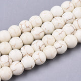 Synthetic Magnesite Beads Strands, Round, 6mm, Hole:1mm, about 60pcs/strand, 20Strands/Set