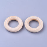 Unfinished Wood Linking Rings, Macrame Wooden Rings, Annular, Khaki, 30x6mm, Hole: 17mm, 100pc/Set