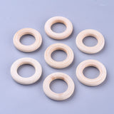 Unfinished Wood Linking Rings, Macrame Wooden Rings, Annular, Khaki, 30x6mm, Hole: 17mm, 100pc/Set