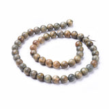 Natural Sandalwood Beads Strands, Round, Olive, 6mm, Hole: 1mm, about 64pcs/strand, 15.7 inch(40cm), 5Strand/Set