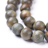 Natural Sandalwood Beads Strands, Round, Olive, 6mm, Hole: 1mm, about 64pcs/strand, 15.7 inch(40cm), 5Strand/Set