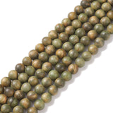 Natural Sandalwood Beads Strands, Round, Olive, 8mm, Hole: 1.2mm, about 51pcs/strand, 15.9 inch(40.5cm), 5Strand/Set