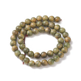 Natural Sandalwood Beads Strands, Round, Olive, 8mm, Hole: 1.2mm, about 51pcs/strand, 15.9 inch(40.5cm), 5Strand/Set