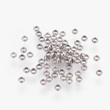 Non-Tarnish 316 Surgical Stainless Steel Crimp Beads, Rondelle, Stainless Steel Color, 1.9mm, Hole: 1mm, ahout 416pcs/5g