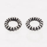 Tibetan Silver Spacers, Cadmium Free & Nickel Free & Lead Free, Donut, Antique Silver,4mm, Hole: 2mm, 200pc/Set