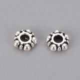 Antique Silver Alloy Rondelle Spacers Beads, Lead Free & Cadmium Free, about 5.8mm wide, 2.2mm long, Hole: about 1.5mm, 100pc/Set