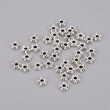 Antique Silver Alloy Rondelle Spacers Beads, Lead Free & Cadmium Free, about 5.8mm wide, 2.2mm long, Hole: about 1.5mm, 100pc/Set