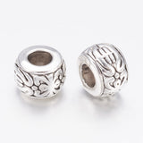 Antique Silver Rondelle Beads, Lead Free & Cadmium Free, about 8mm in diameter, 5.5mm thick, hole: 3.5mm, 20pcs/Set