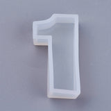 DIY Silicone Molds, Resin Casting Molds, For UV Resin, Epoxy Resin Jewelry Pendants Making, Number, Num.1, 43x23x10mm