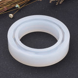 DIY Silicone Bangle Molds, Resin Casting Molds, For UV Resin, Epoxy Resin Jewelry Making, White, 81x18.2mm, Inner Diameter: 62mm