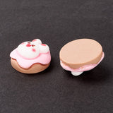 Opaque Resin Cabochons, Rabbit shaped Mixed Food Shapes, Pearl Pink, 15~23x15.5~23x6~9mm, 10pcs/Set