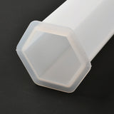 1PCS Column Silicone Candle Molds, Resin Casting Molds, for UV Resin, Epoxy Resin Craft Making, White, 5.9x6.5x14.8cm, Inner Diameter: 4.3x5.15cm