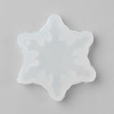 Food Grade Pendant Silicone Molds, Fondant Molds, For DIY Cake Decoration, Chocolate, Candy, UV Resin & Epoxy Resin Jewelry Making, Snowflake, White, 49x45x8mm