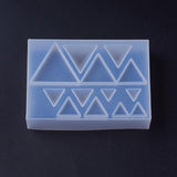 Silicone Molds, Resin Casting Molds, For UV Resin, Epoxy Resin Jewelry Making, Triangle, White, 91x63x22.5mm