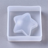 Silicone Molds, Resin Casting Molds, For UV Resin, Epoxy Resin Jewelry Making, Star, White, 45x45x14.5mm