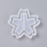 Shaker Mold, DIY Quicksand Jewelry Silicone Molds, Resin Casting Molds, For UV Resin, Epoxy Resin Jewelry Making, Sakura, White, 55x57x8mm, Inner Size: 53x55mm